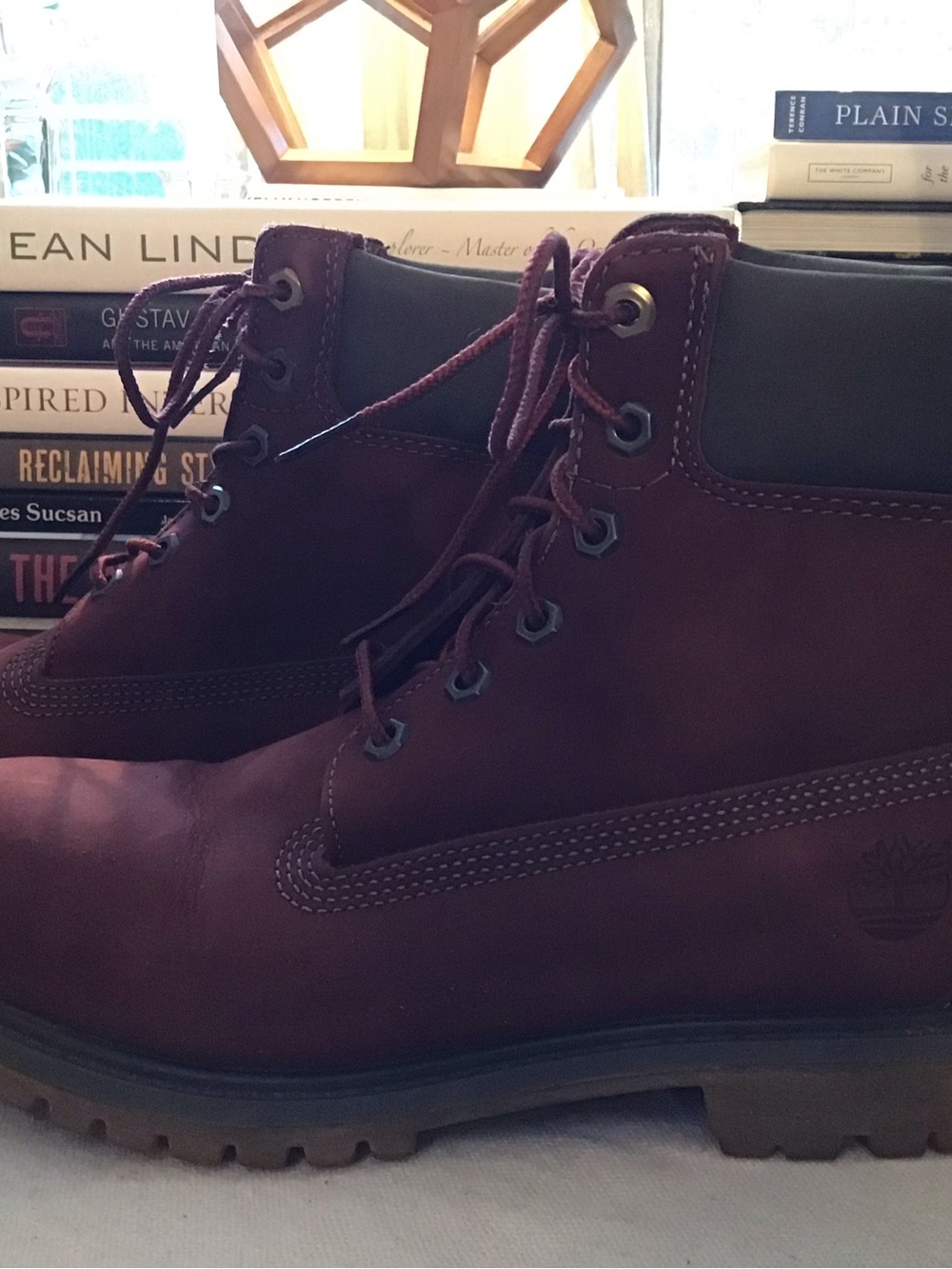 Timberland Premium 6” Boots in Burgundy Leather